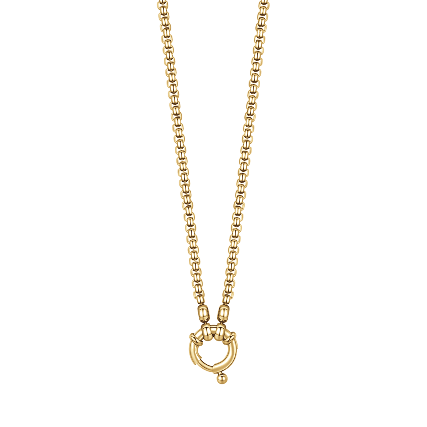 IP COLLAR DE ACERO DORADO PARA MUJER CON CIERRE