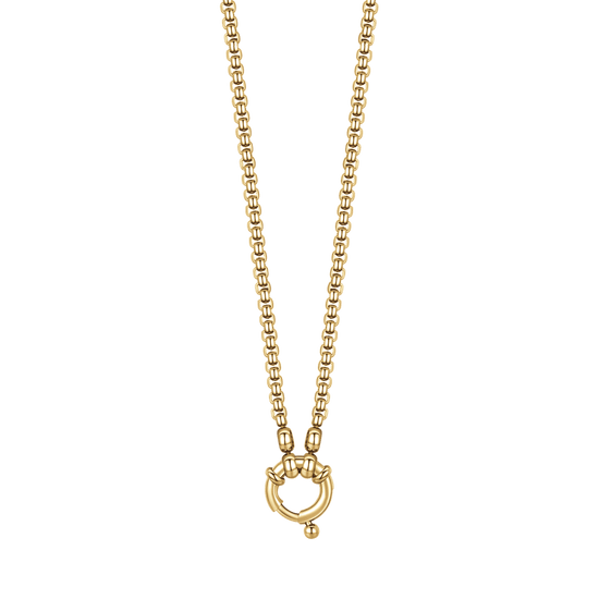 IP COLLAR DE ACERO DORADO PARA MUJER CON CIERRE