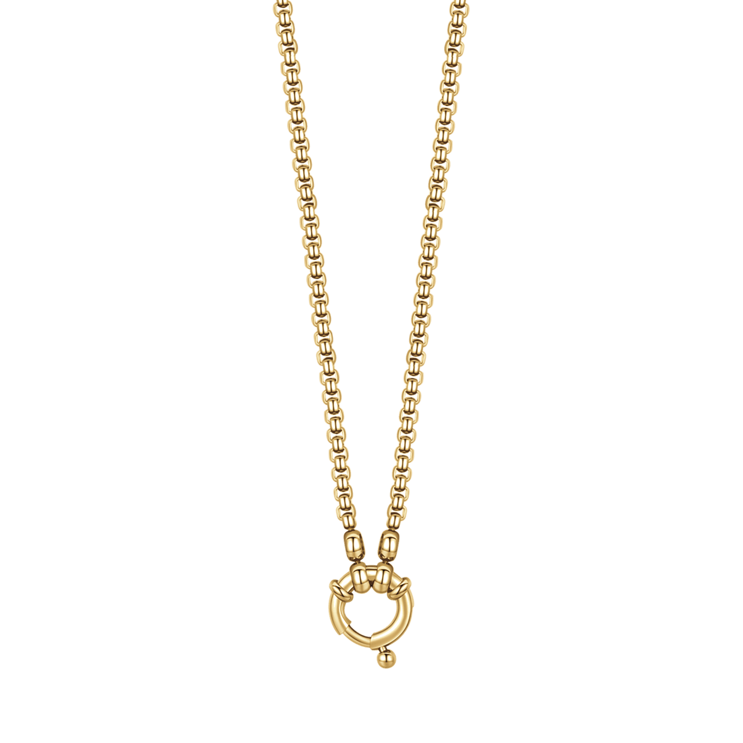 IP COLLAR DE ACERO DORADO PARA MUJER CON CIERRE