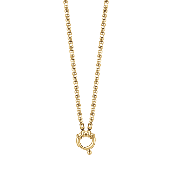 IP COLLAR DE ACERO DORADO PARA MUJER CON CIERRE