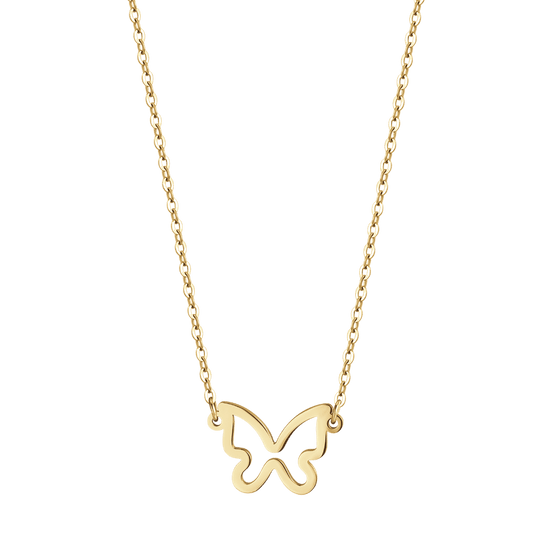 COLLAR DE ORO IP PARA MUJER CON MARIPOSA Luca Barra