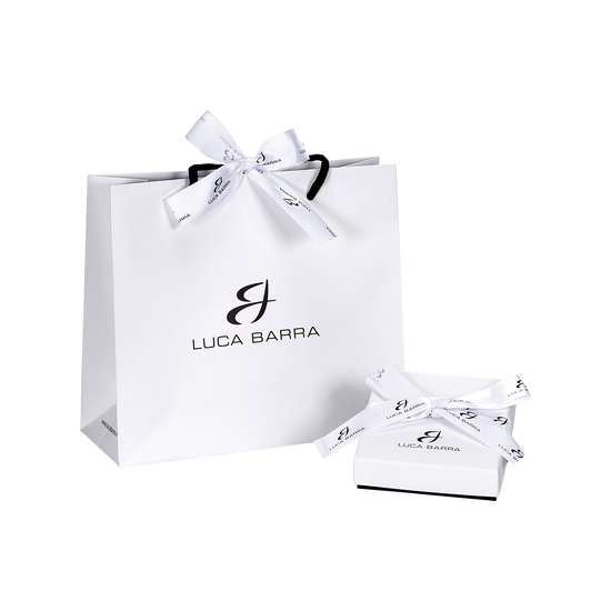IP COLLAR DE ACERO DORADO PARA MUJER CON CORAZON Y PERLAS BLANCAS