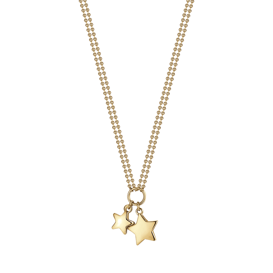 IP COLLAR DE ACERO DORADO PARA MUJER CON ESTRELLAS