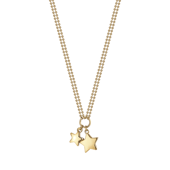 IP COLLAR DE ACERO DORADO PARA MUJER CON ESTRELLAS