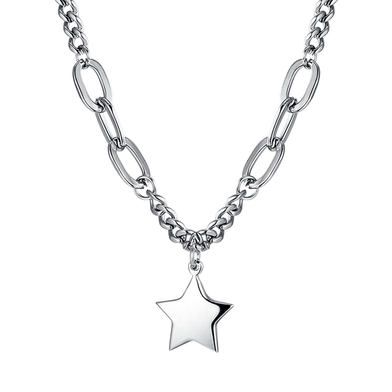 IP COLLAR DE ACERO DORADO PARA MUJER CON COLGANTE DE ESTRELLA