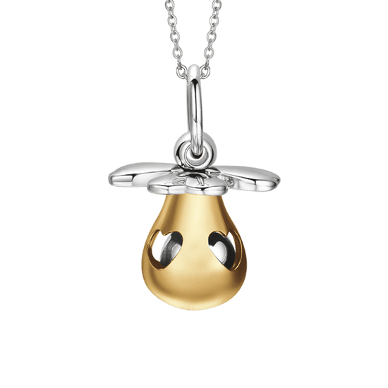 IP COLLAR DE ACERO DORADO CON FORMA DE ÁNGEL