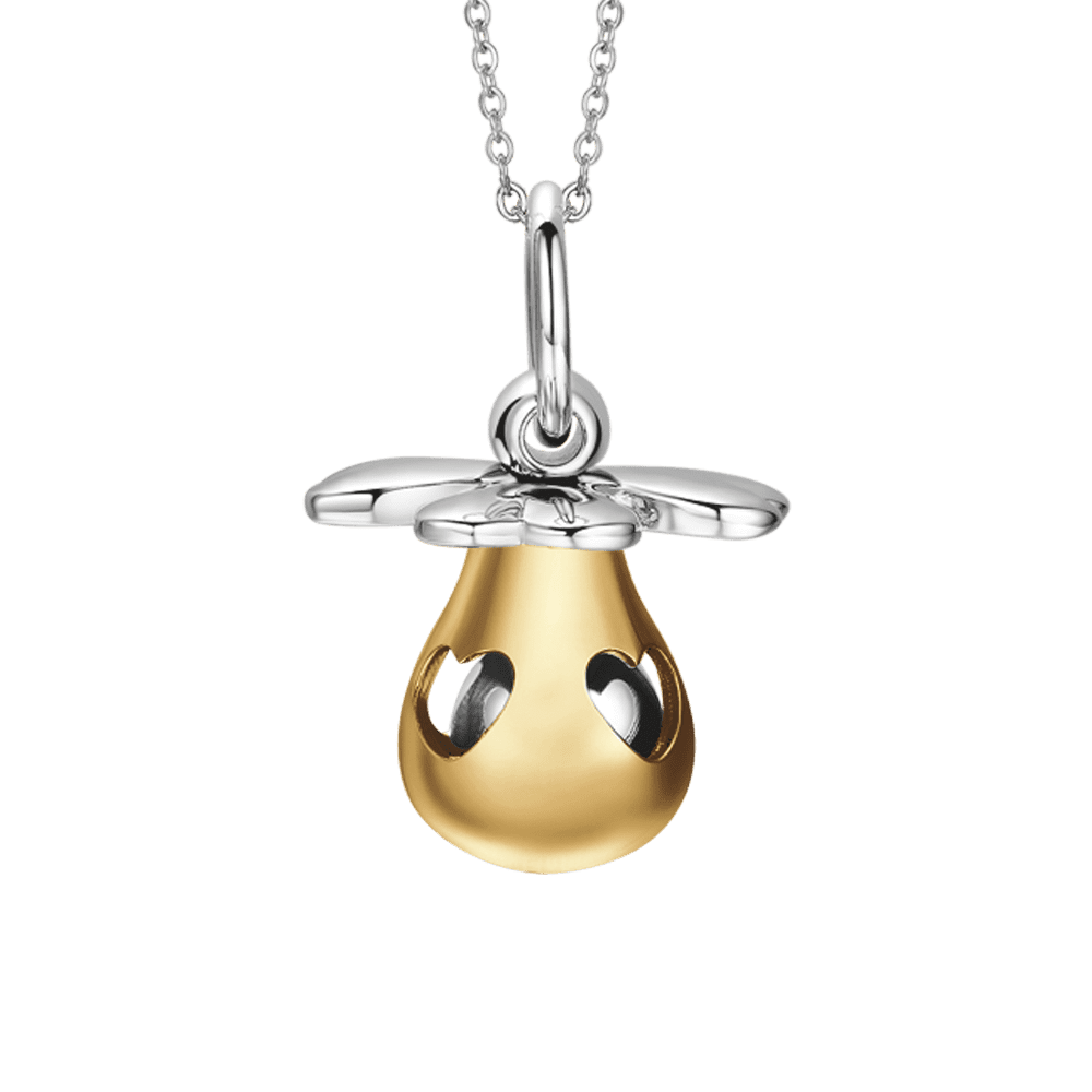 IP COLLAR DE ACERO DORADO CON FORMA DE ÁNGEL