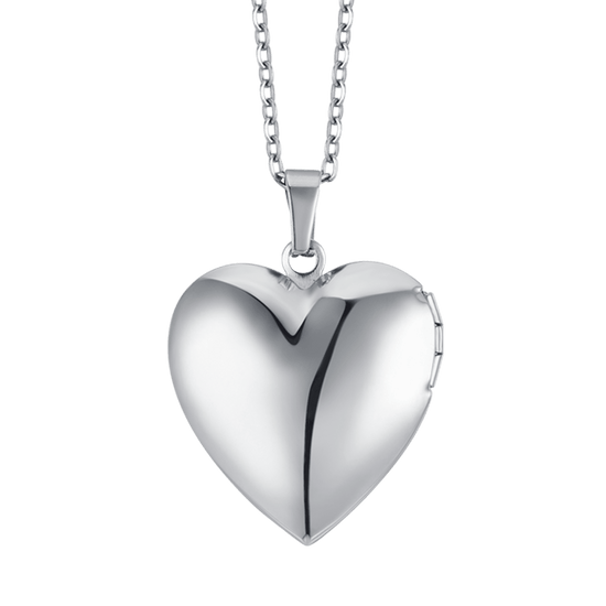 COLLAR DE ACERO PARA MUJER CON CORAZÓN