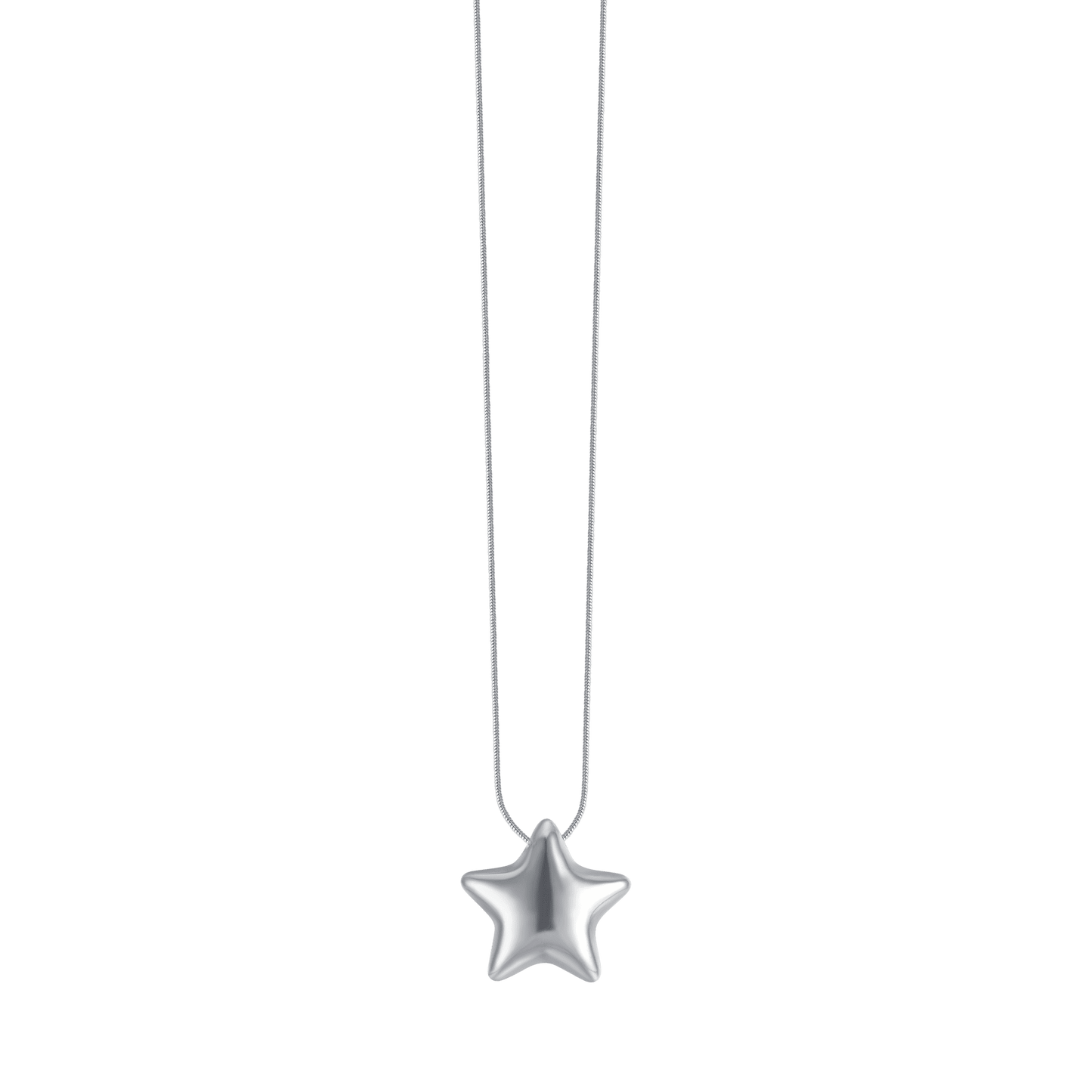 COLLAR DE ACERO PARA MUJER CON ESTRELLA COMPLETA