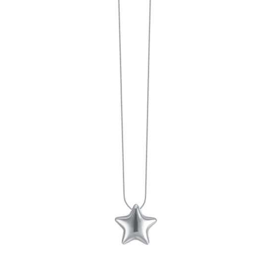 COLLAR DE ACERO PARA MUJER CON ESTRELLA COMPLETA