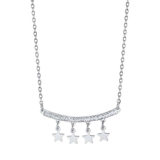 COLLAR DE ACERO PARA MUJER CON COLGANTES DE ESTRELLA