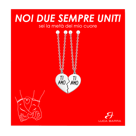 COLLAR PAREJA DE ACERO I LOVE YOU