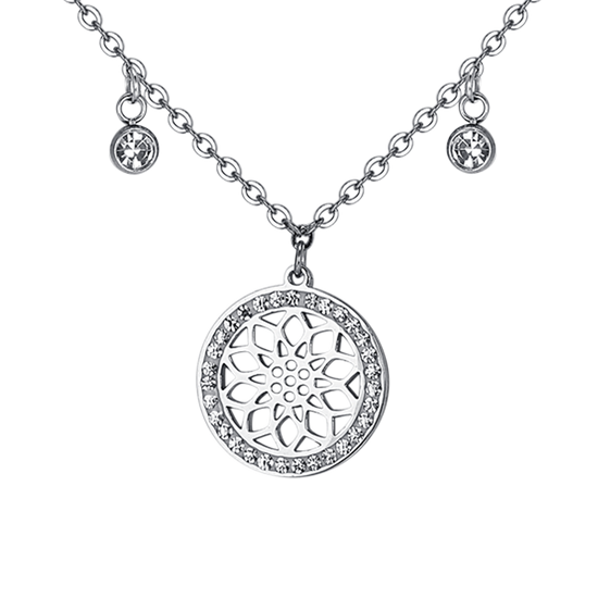 COLLAR DE ACERO FLOR DE LA VIDA