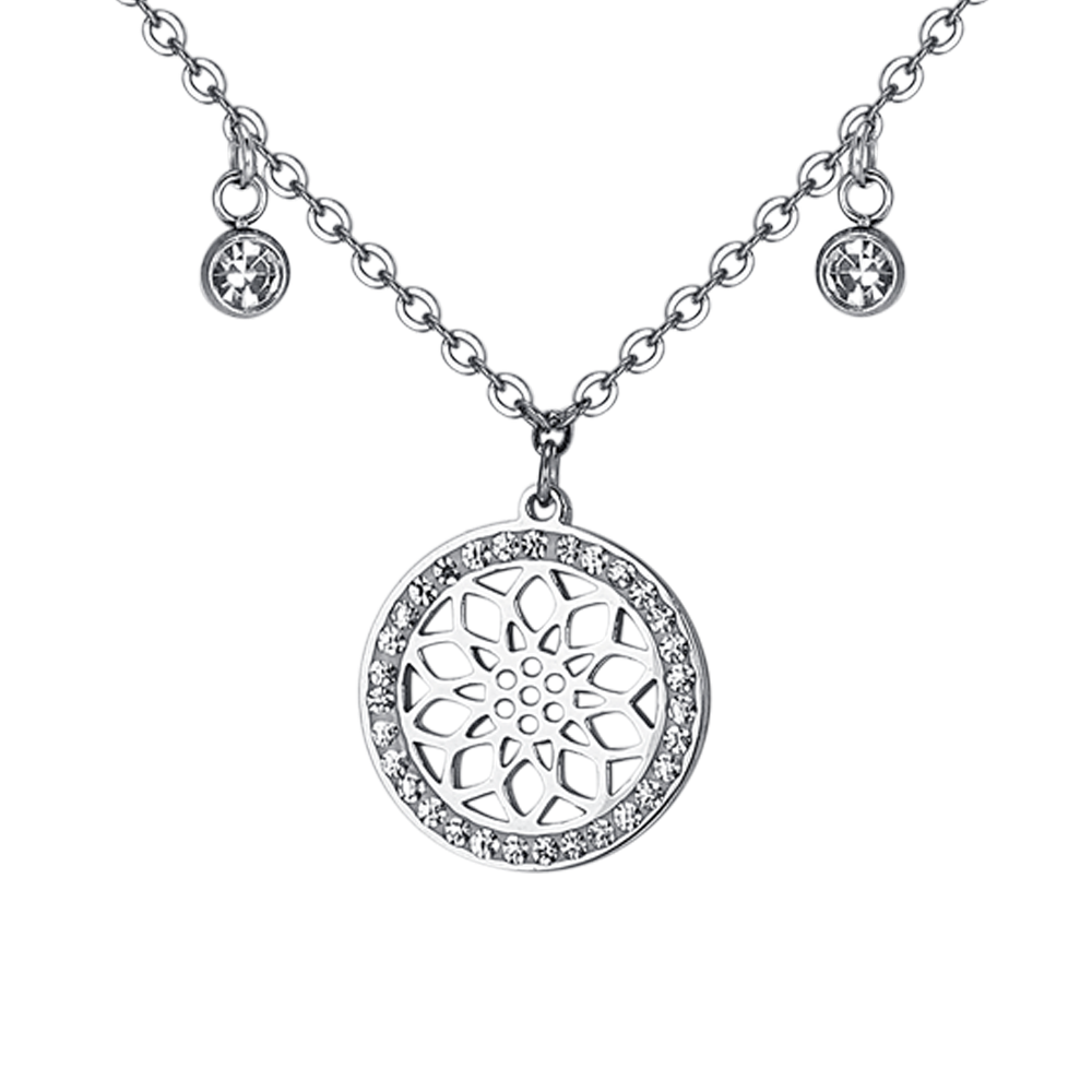 COLLAR DE ACERO FLOR DE LA VIDA