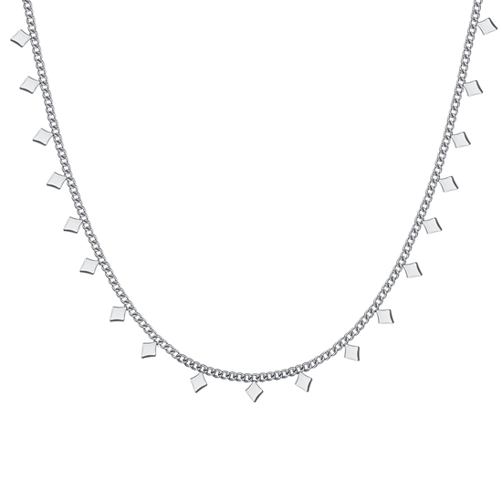 COLLAR DE ACERO CON ROMBOS PARA MUJER
