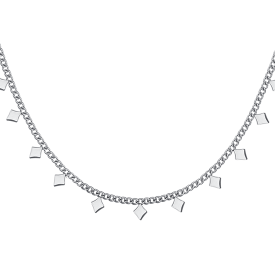 COLLAR DE ACERO CON ROMBOS PARA MUJER