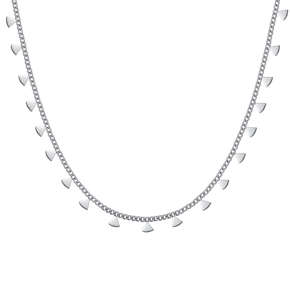 COLLAR DE ACERO PARA MUJER CON TRIÁNGULOS