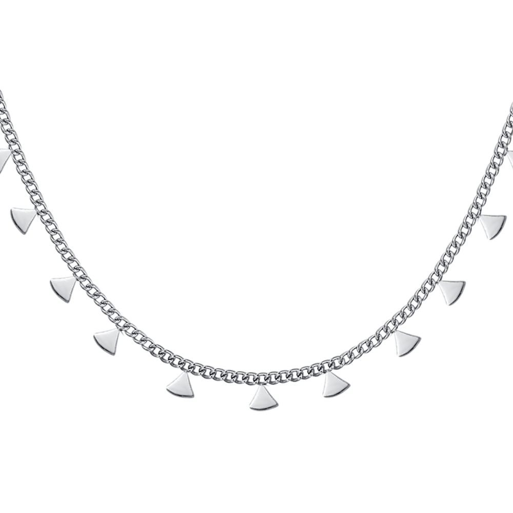 COLLAR DE ACERO PARA MUJER CON TRIÁNGULOS