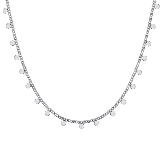 COLLAR DE ACERO PARA MUJER CON CÍRCULOS