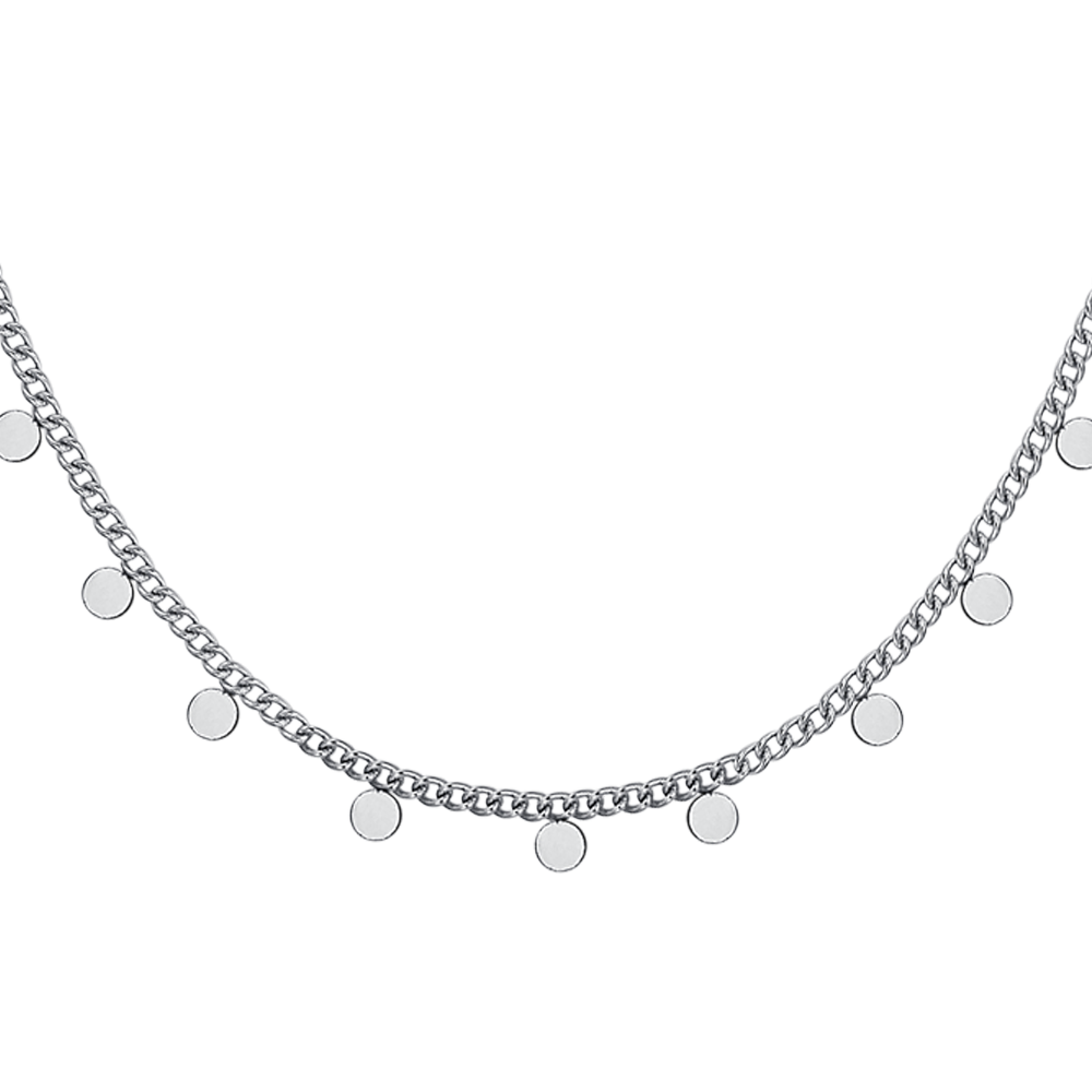 COLLAR DE ACERO PARA MUJER CON CÍRCULOS