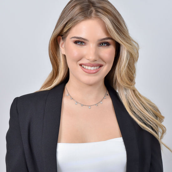 SISSI ESTRELLA Y CRISTALES ACERO COLLAR MUJER