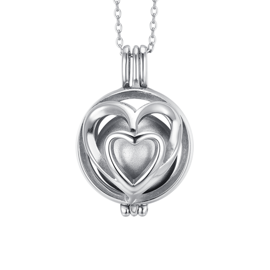COLLAR LLAMADA ANGEL MUJER CON CORAZONES