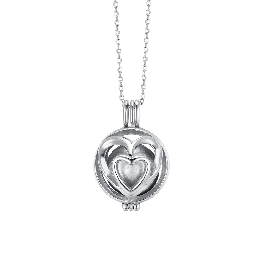 COLLAR LLAMADA ANGEL MUJER CON CORAZONES