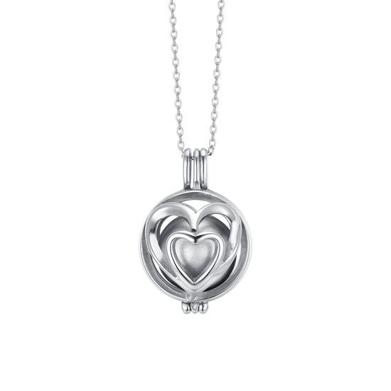 COLLAR LLAMADA ANGEL MUJER CON CORAZONES