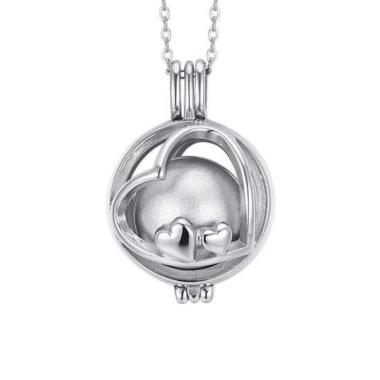 COLLAR LLAMADA ANGEL MUJER CON CORAZONES