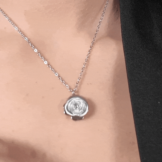 COLLAR TRÉBOL DE CUATRO HOJAS DE ACERO PARA MUJER