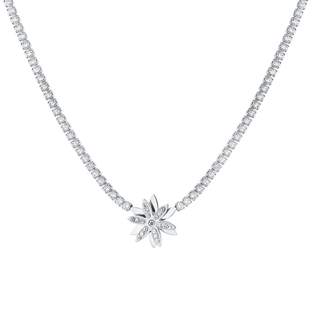 COLLAR TENIS FLOR DE ACERO PARA SEÑORA