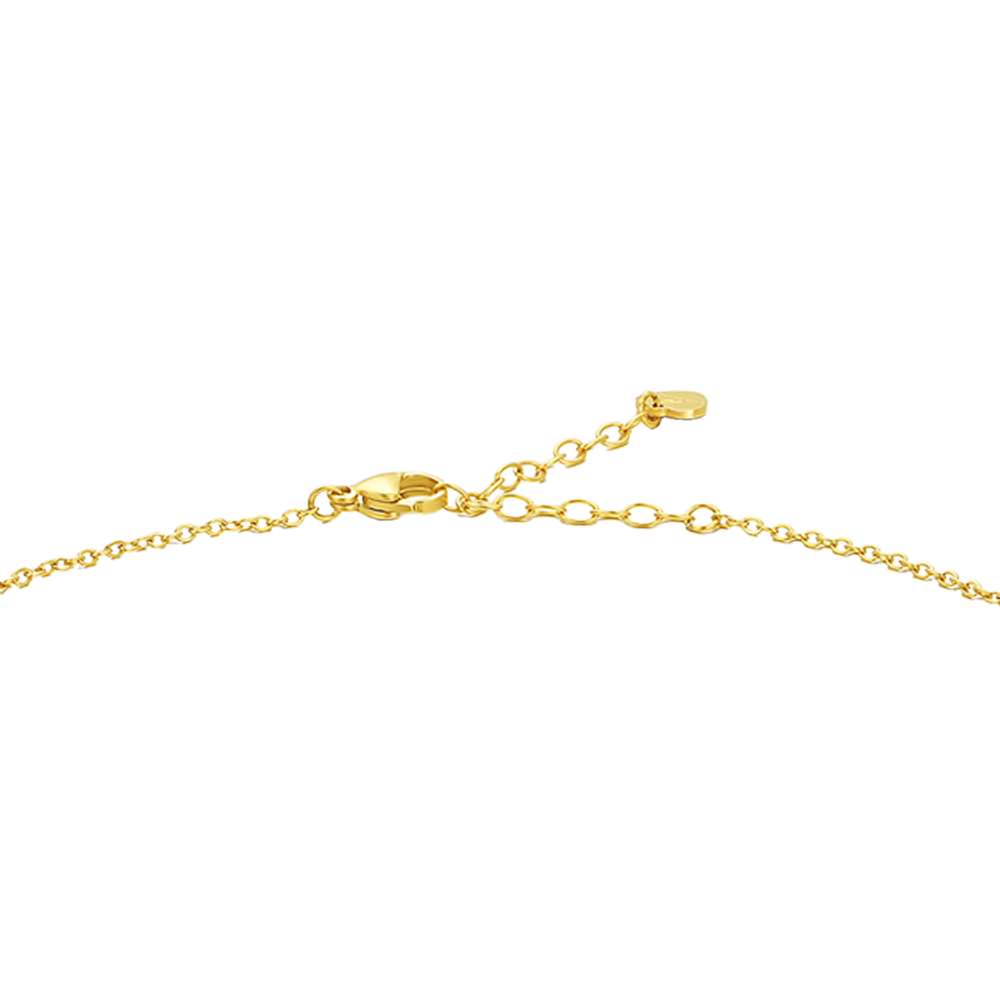 COLLANA CHOKER TENNIS DONNA IN ACCIAIO IP GOLD CON ZIRCONI BIANCHI