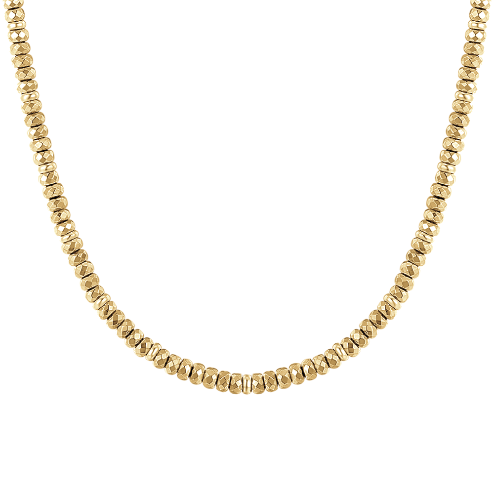 COLLANA DONNA IN ACCIAIO IP GOLD CON EMATITE