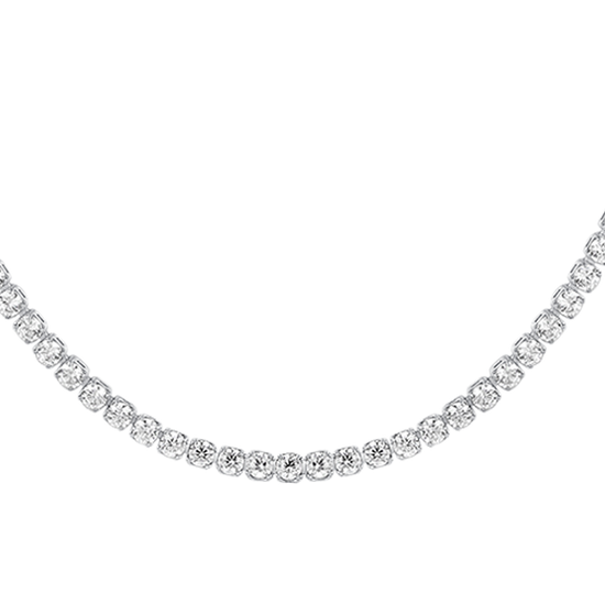 COLLANA TENNIS DONNA IN ACCIAIO CON ZIRCONI BIANCHI