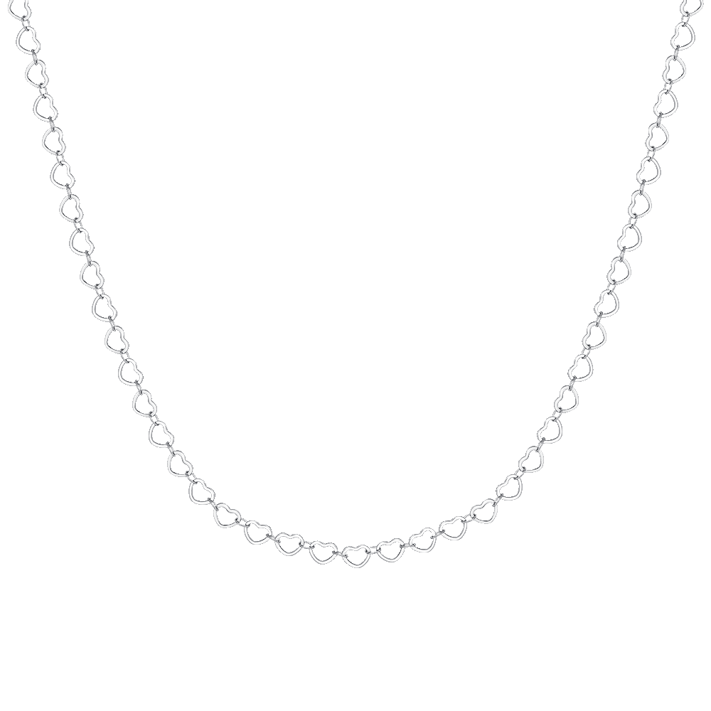 COLLANA DONNA IN ACCIAIO CON CUORI
