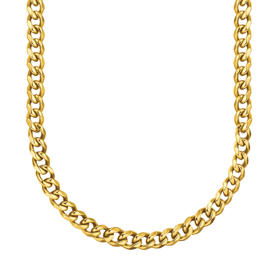 COLLAR UNISEX DE ACERO CON ESLABÓN DE CADENA DE 9 MM