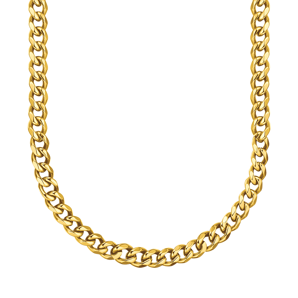 COLLAR UNISEX DE ACERO CON ESLABÓN DE CADENA DE 9 MM