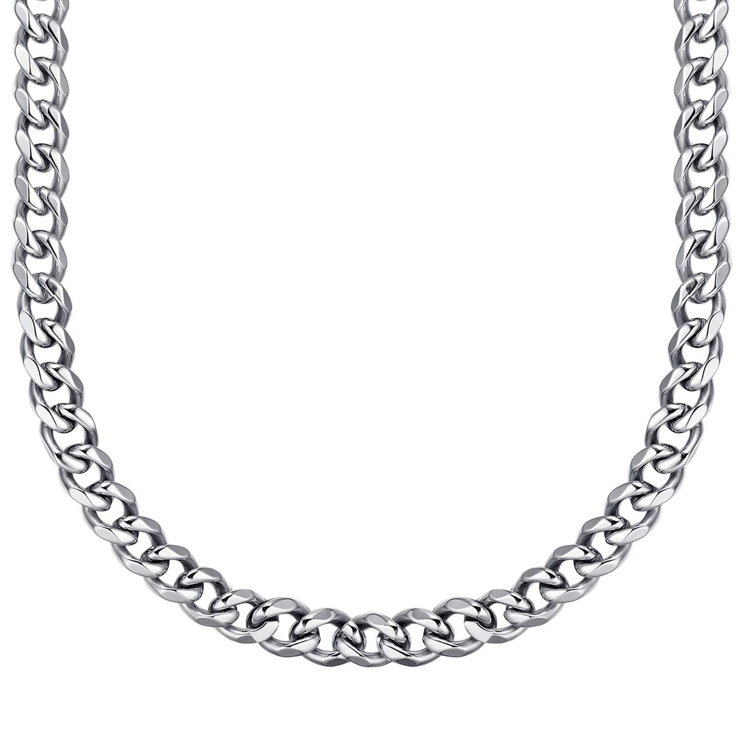 COLLAR UNISEX DE ACERO CON ESLABÓN DE CADENA DE 11 MM