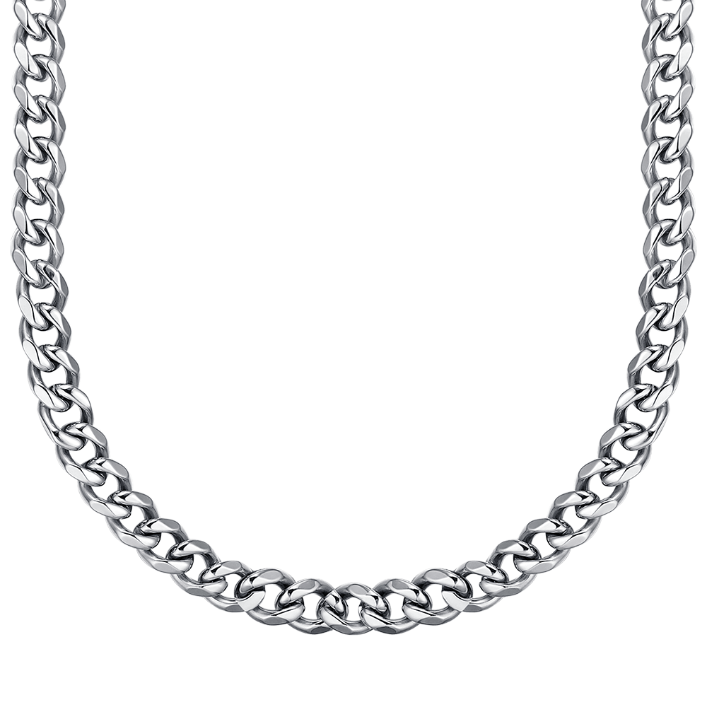 COLLAR UNISEX DE ACERO CON ESLABÓN DE CADENA DE 11 MM