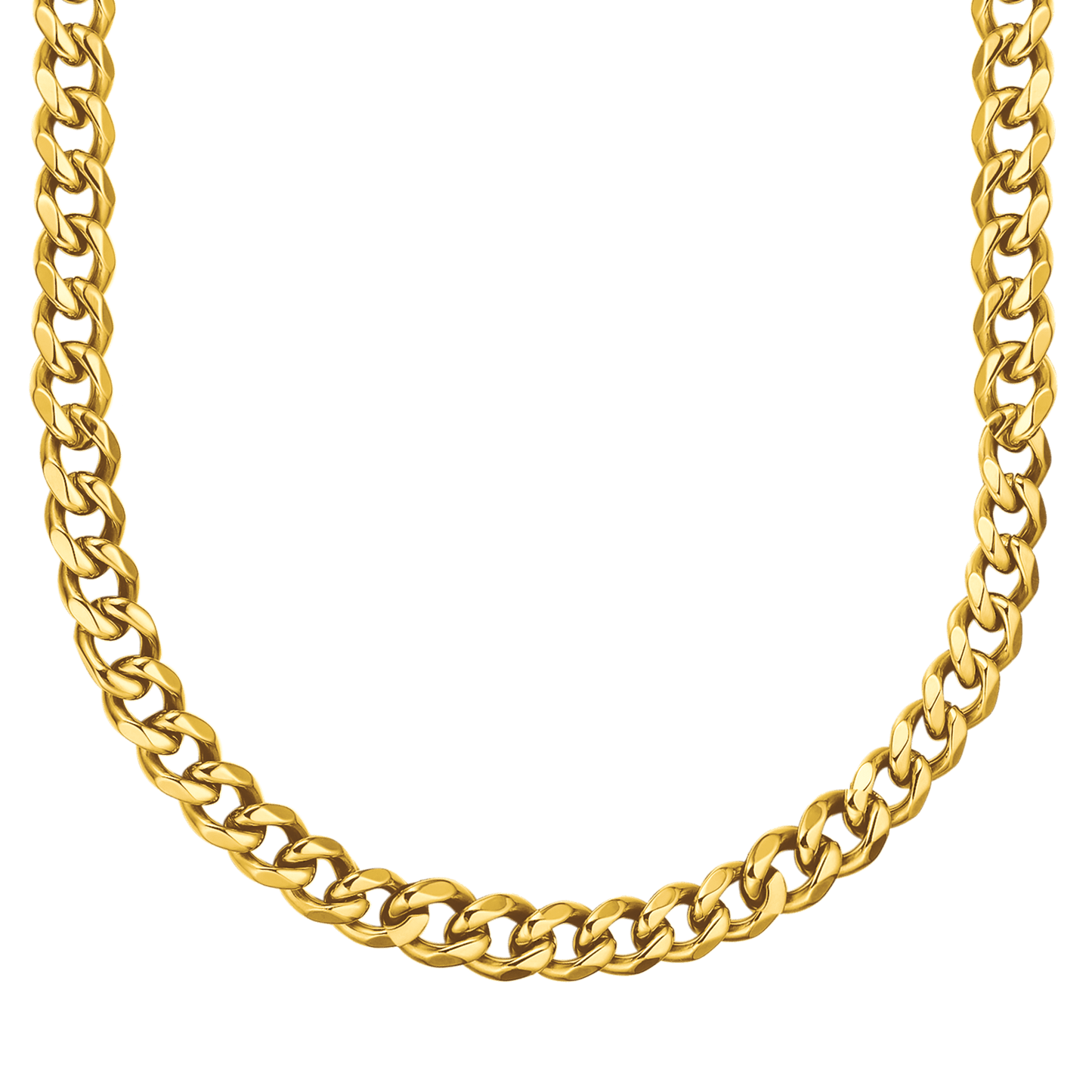 COLLAR UNISEX DE ACERO CON ESLABÓN DE CADENA DE 11 MM