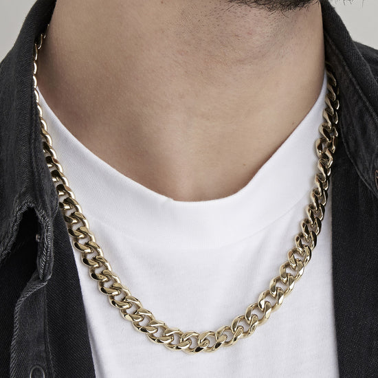 COLLAR UNISEX DE ACERO CON ESLABÓN DE CADENA DE 11 MM