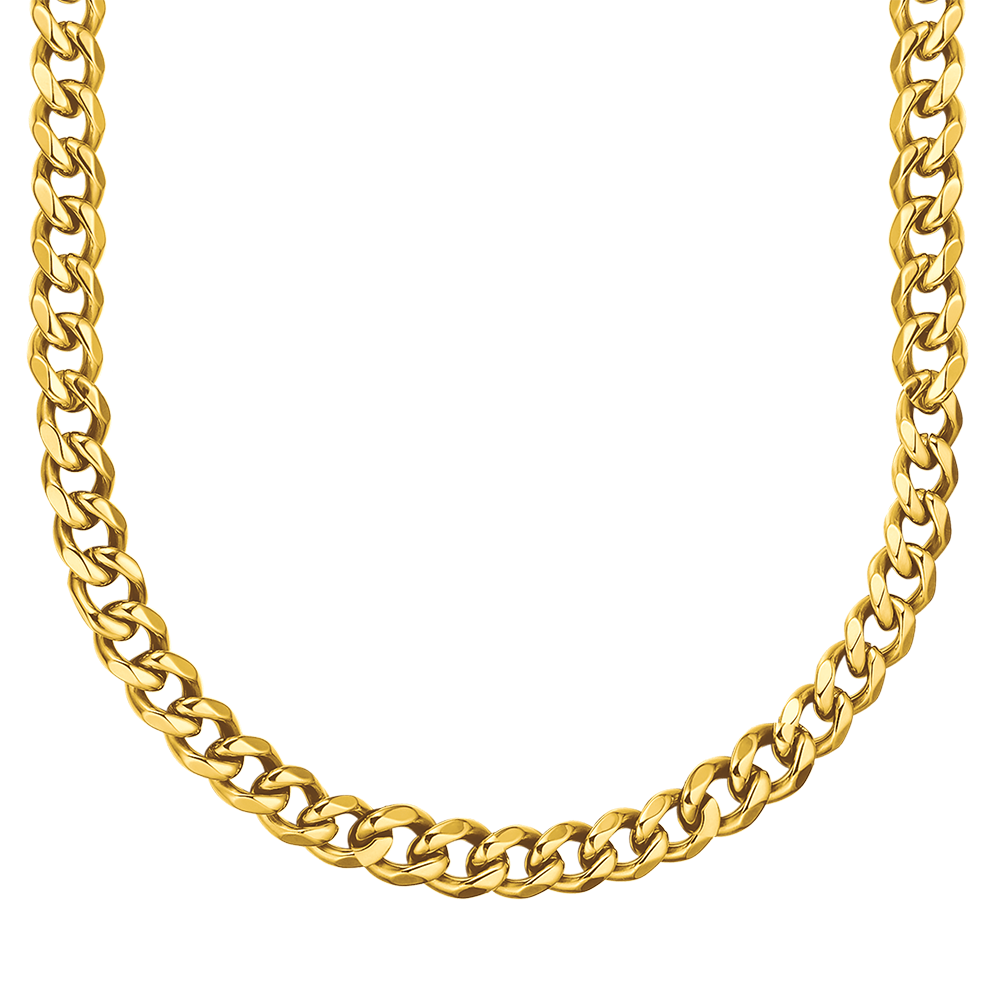 COLLAR UNISEX DE ACERO CON ESLABÓN DE CADENA DE 11 MM