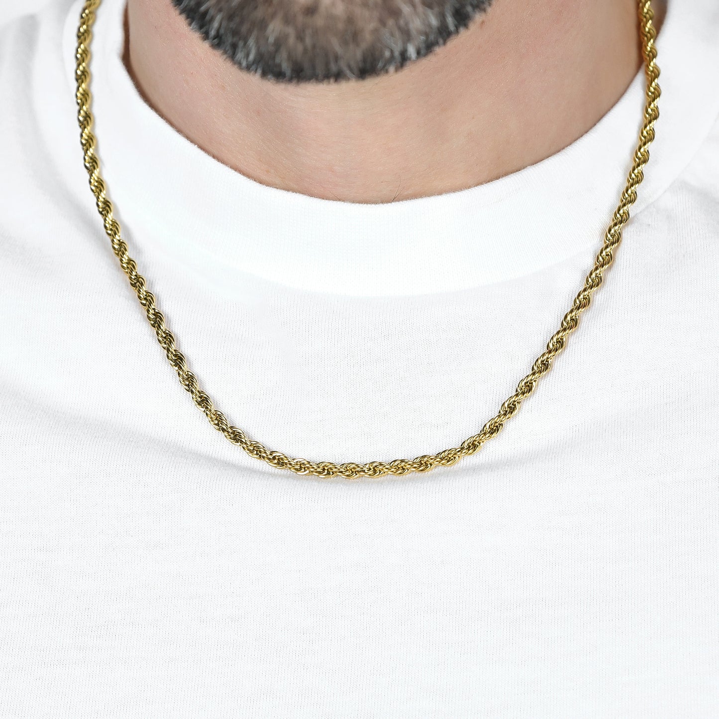 4MM IP ORO ACERO COLLAR UNISEX TORCHON