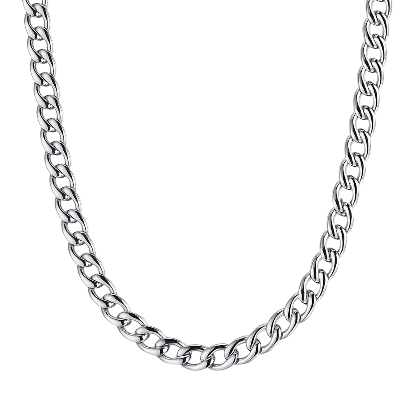 COLLAR DE ACERO PARA HOMBRES CON ESLABONES DE 9 MM