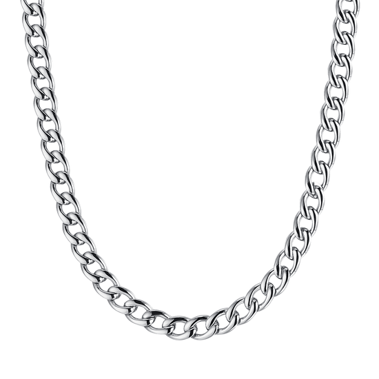 COLLAR DE ACERO PARA HOMBRES CON ESLABONES DE 9 MM