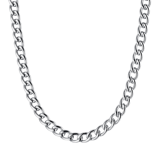 COLLAR DE ACERO PARA HOMBRES CON ESLABONES DE 9 MM