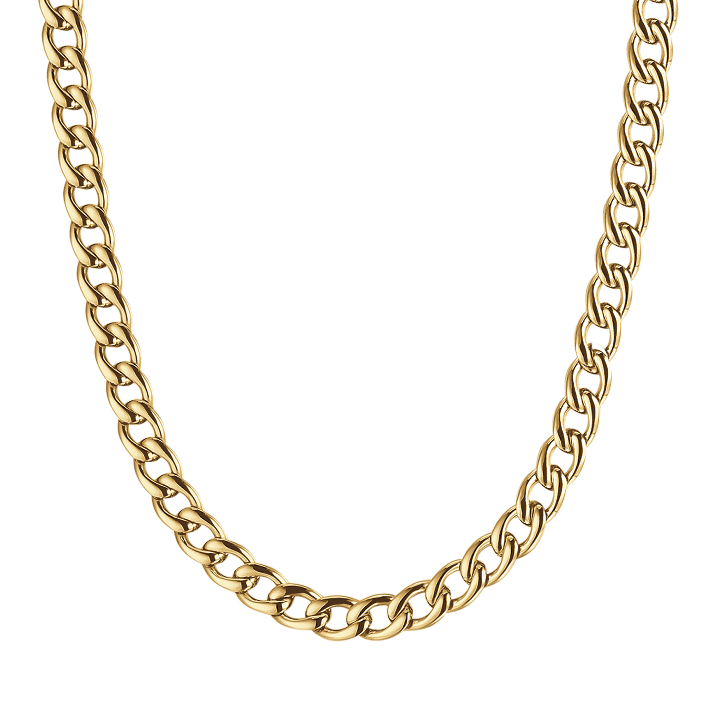 COLLAR DE ACERO PARA HOMBRES CON ESLABONES DE 9 MM