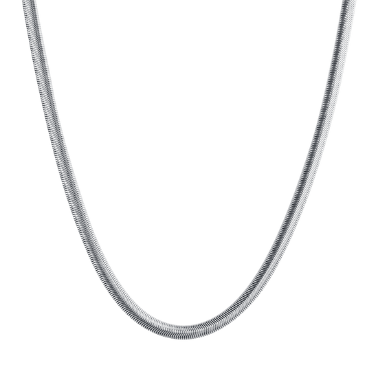 COLLAR DE ACERO SERPIENTE HOMBRE