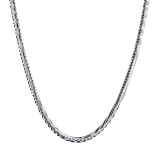 COLLAR DE ACERO SERPIENTE HOMBRE