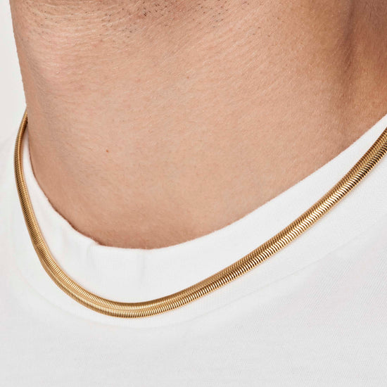 COLLAR DE ACERO SERPIENTE HOMBRE